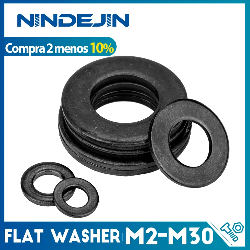 nindejin-wholesale-big-quantity-black-flat-washer-3-31000pcs-carbon-steel-gasket-ring-m2-m30
