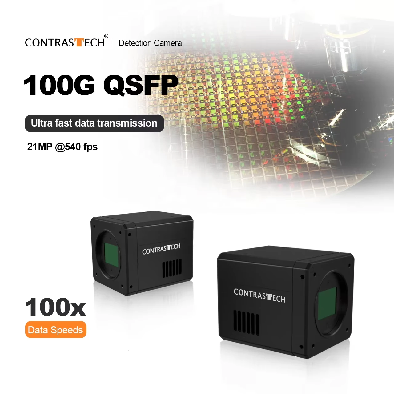 500fps Ultra High Speed Camera100G 2 QSFP Fiber Optic Interface 21MP Global Shutter 5120×4096 For VR/AR Immersive 3D Content