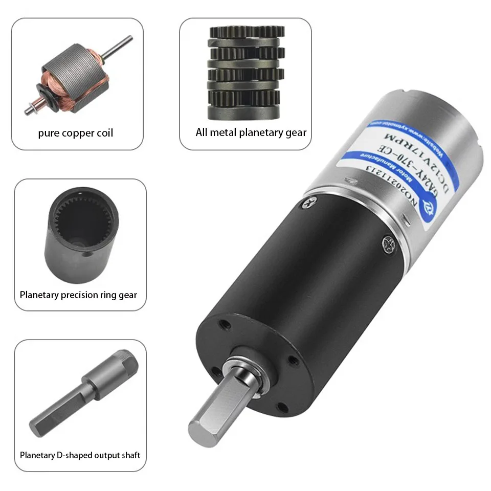 

Новый планетарный редуктор Ga24-370, двигатель постоянного тока 12 В, 24 В, микро-маленькая шестерня, регулировка скорости, маленький двигатель