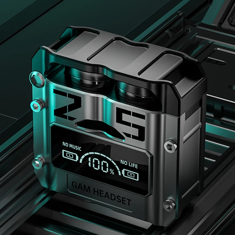 FANGTUOSI-Fones De Ouvido Sem Fio Bluetooth, Fones De Redução De Ruído, Touch Control Earbud, TWS Mecha Gaming Headset, Baixa Latência, M25
