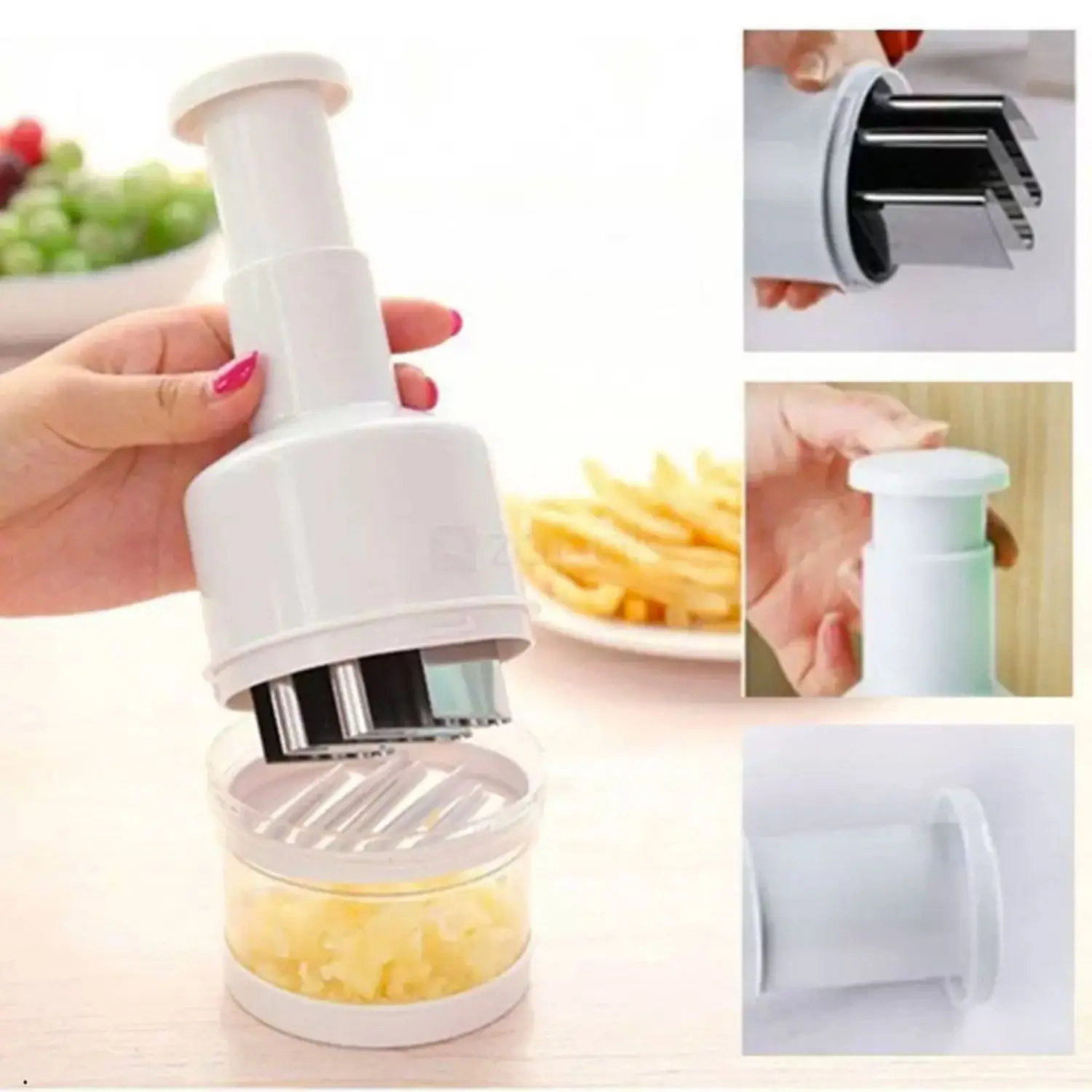 GARLIC AND ONION MANUAL PLASTIC CRUSHER Chopper