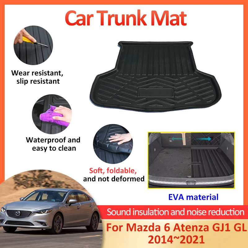 

For Mazda 6 Atenza GJ1 GL 2015 2017 2018 2020 2014~2021 Floor Tray Liner Cargo Boot Carpet Pad Trunk Mat Car Auto Accessories