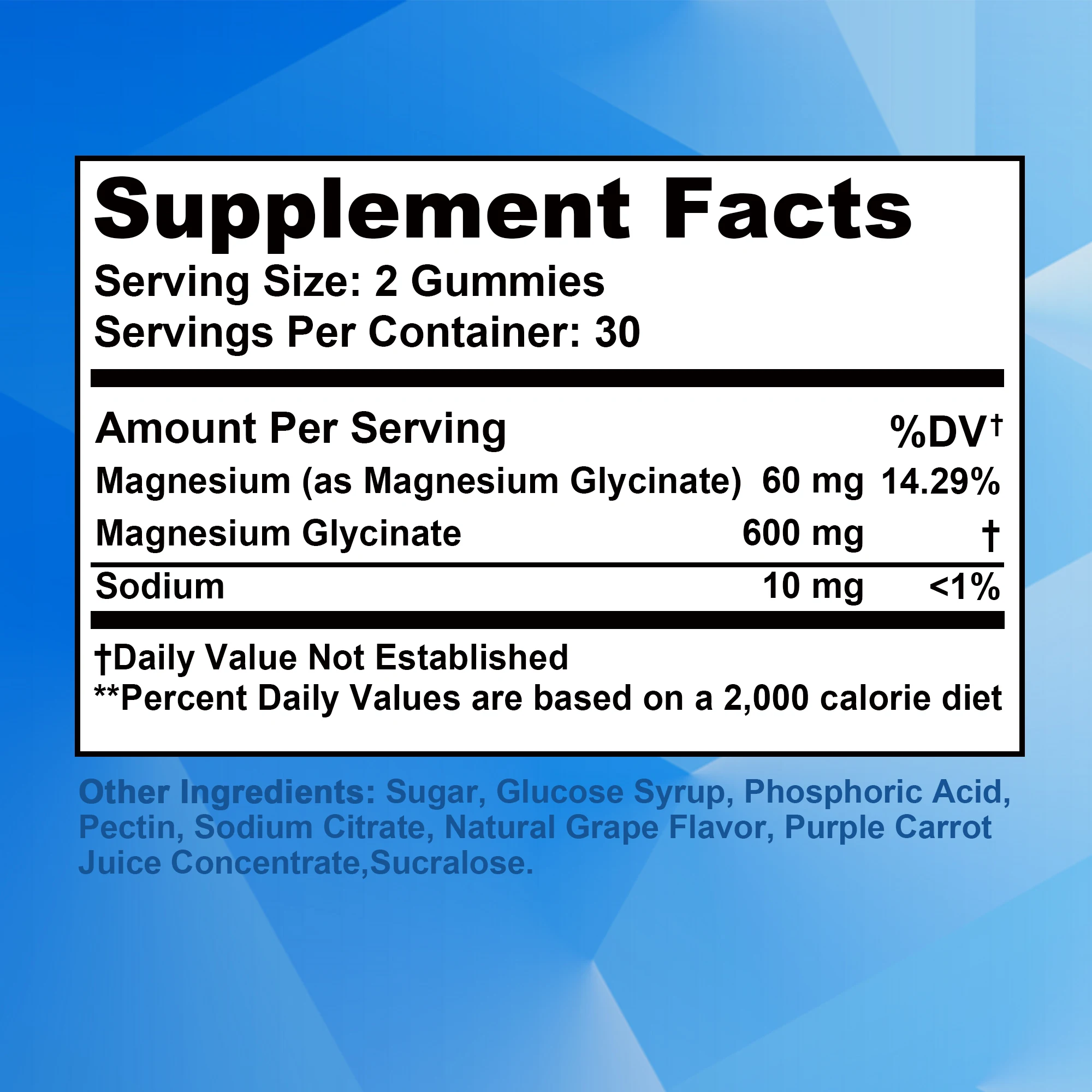 Magnesium Glycinate Gummies - for Relaxation, Cognition & Sleep Quality, Supports Nerve & Bone & Muscle Health - 60 Gummies