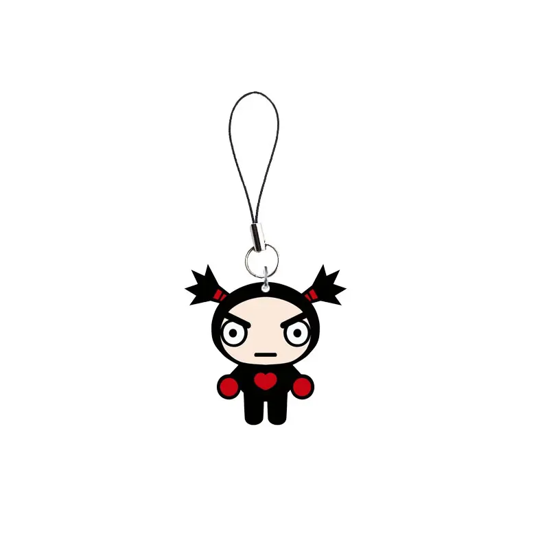 China Doll Pucca Mobile Phone Chain Keychain Gift Pucca Phone Charms Funny Pendant Small Pendant Keyring