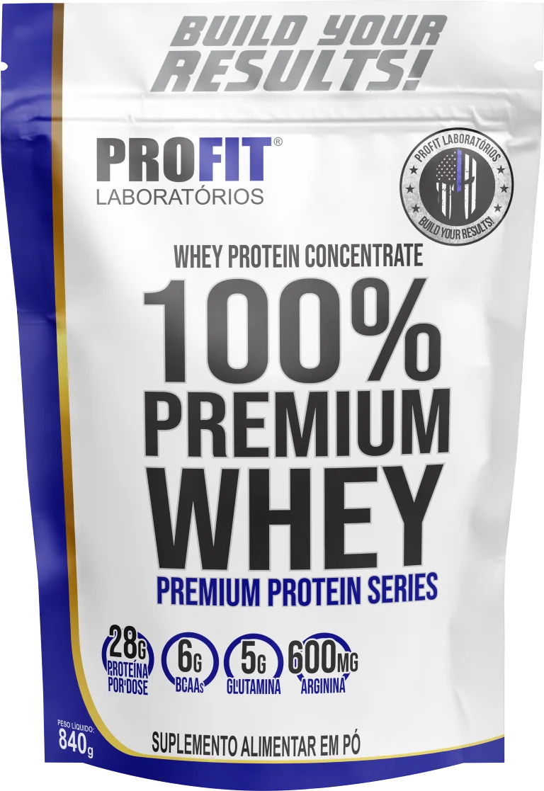 Whey Protein Concentrado 100% Premium Whey 28g Por Dose Refil 840g