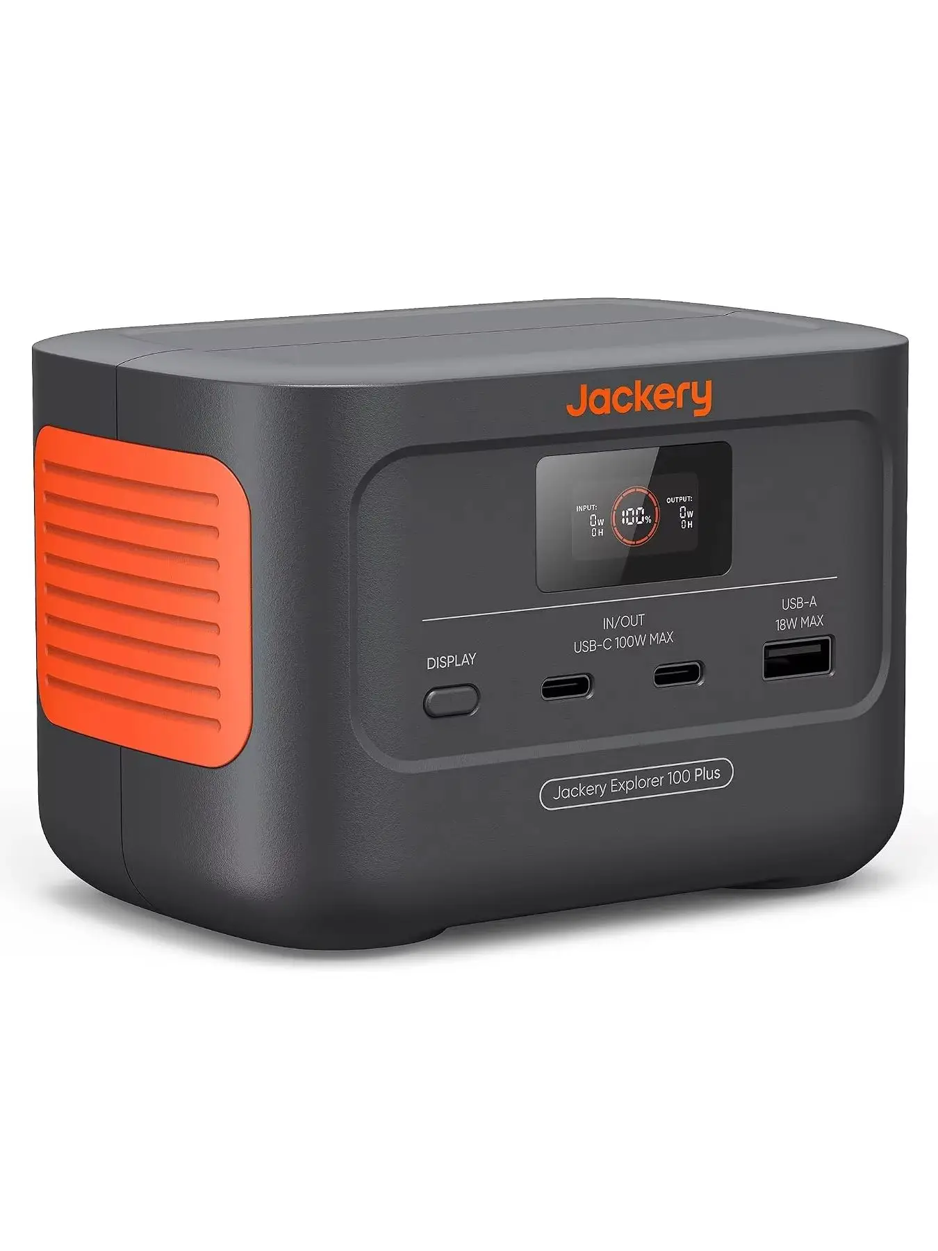 Jackery E100 Plus Tragbare Powerstation mit Schnellladung, 99Wh LiFePO4-Akku, 128W Ausgang, 3 Anschlüsse, ideal für Reisen, Camping und Notfälle