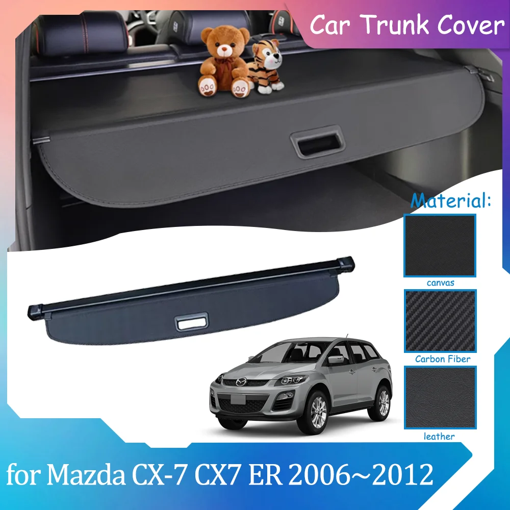 Car Trunk Covers for Mazda CX-7 CX7 ER 2006~2012 2007 Retractabl Waterproof Luggage Curtain Shelter Privacy Cargo Pad Accessorie