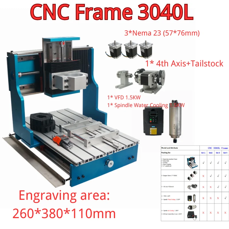 

LY Frame 3040L гравировальный станок с фрезерным станком, подходящий для DIY гравировального сверлильного и фрезерного станка, линейная направляющая, двигатель Nema 23, двигатель