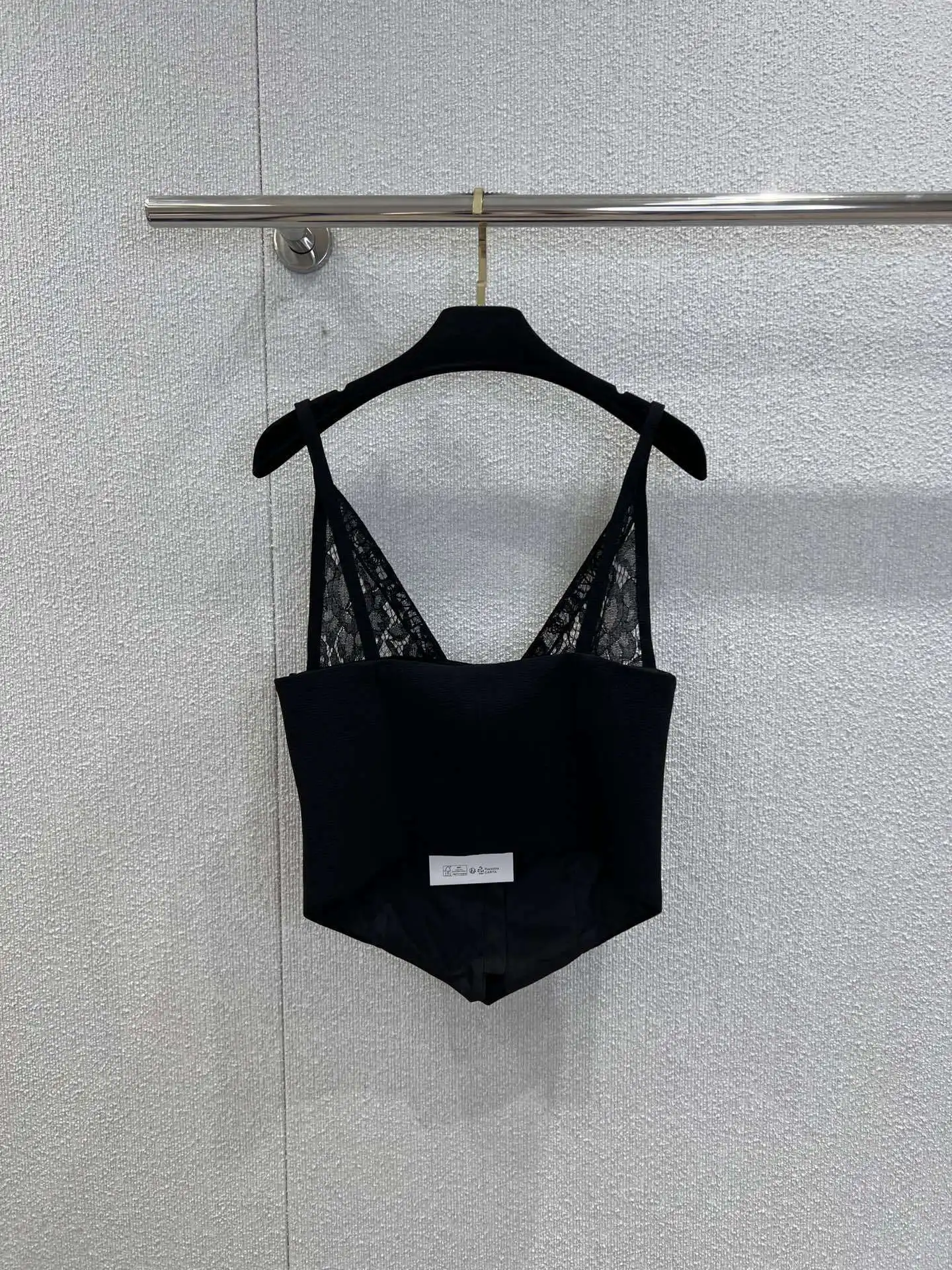 

High Quality Summer Women's Casual Fashion Patchwork Lace Buttons Slim Wool&Silk Sexy Tube Top J007Q