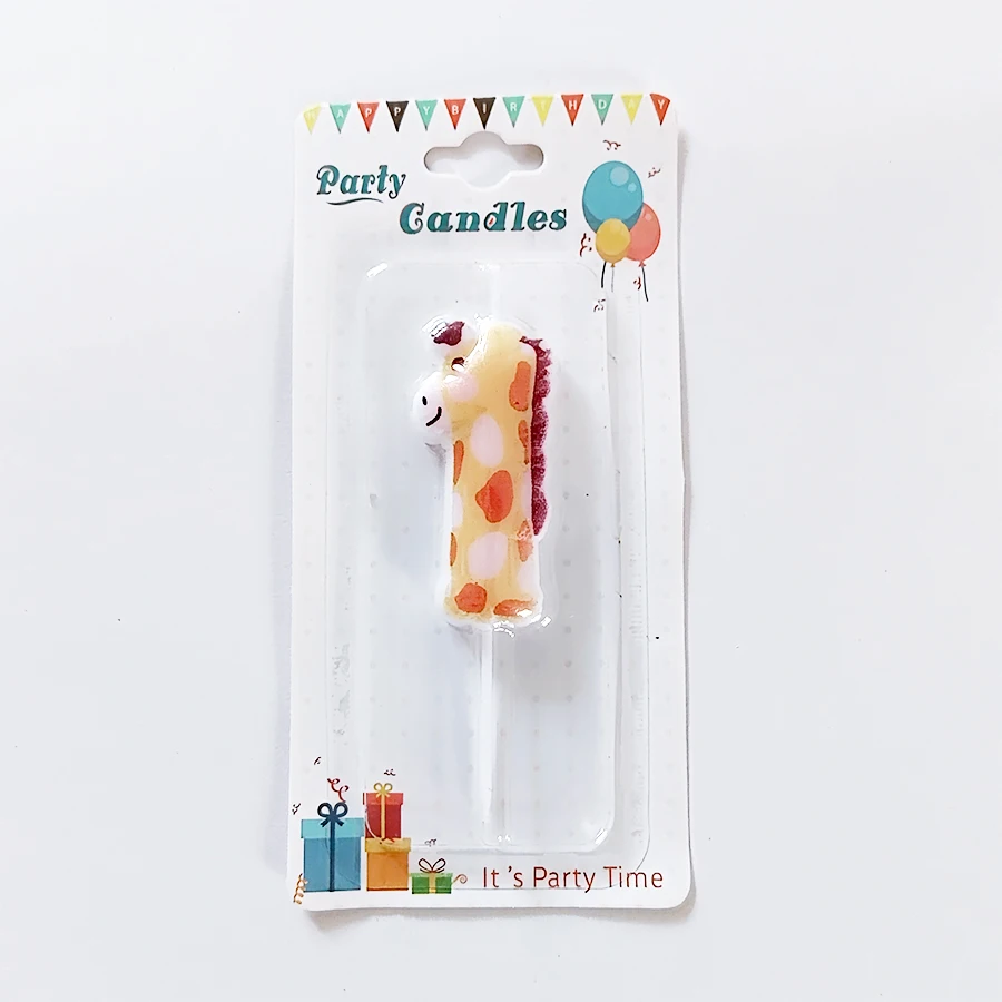Cartoon Tier Alles Gute zum Geburtstag Kuchen Kerze Kinder Niedliche Party Kerze Baby Alles Gute zum ersten Geburtstag Backdekoration – Detail 9