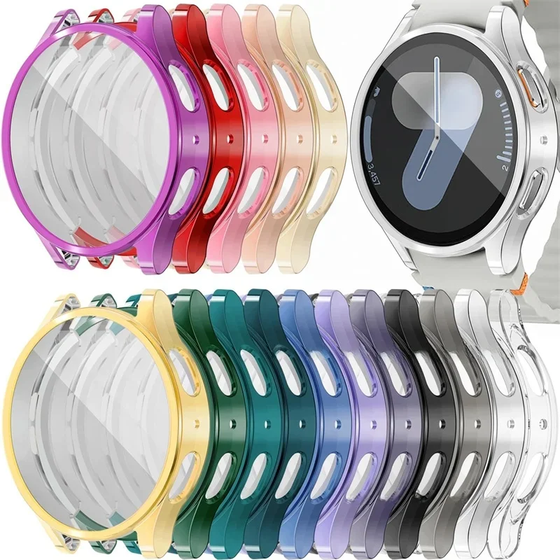 Etui do Samsung Galaxy Watch 4 5 6 7 40mm 44mm Protector Cover Silicone TPU Bumper Screen Protection Full Accessories — zdjęcie 2