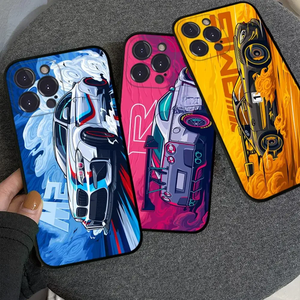Jdm tokyo drift sportwagen männliche männer telefon hülle für iphone 15 8 7 6 6s plus x se 2020 xr