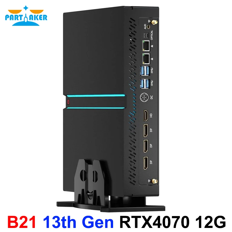 Imagem -06 - Mini Gaming Computer Tower Desktop pc Intel i9 13900f i7 13700f 13400f Nvidia Rtx 4070 12g Windows 11 Wifi6 1st Gen