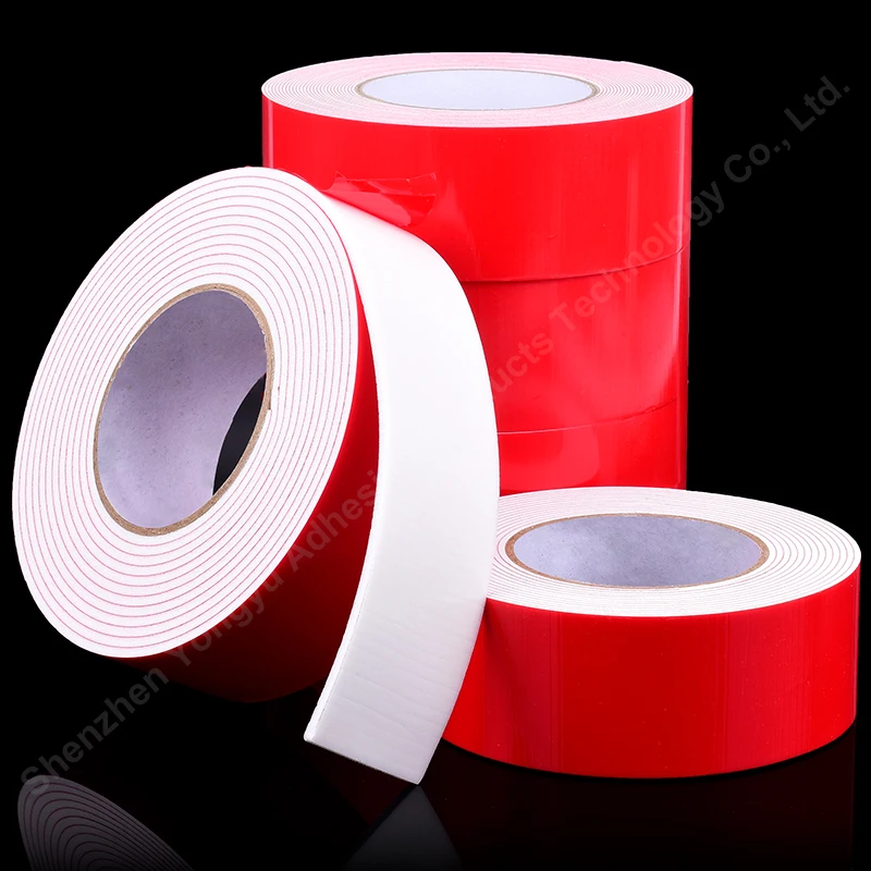 Cinta de espuma adhesiva de doble cara súper fuerte para montaje, almohadilla de fijación, elasticidad adhesiva, cinta de esponja de PE suave