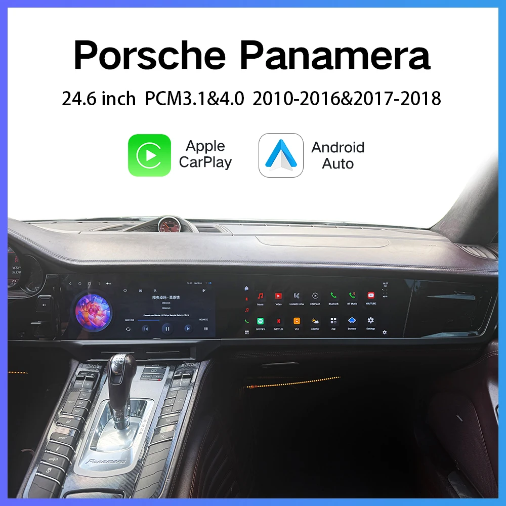 Autoradio double écran 24.6 pouces, pour Porsche Panamera 2010 – 2018 PCM3.1 et 4.0, audio de voiture, accessoires électroniques, écran carplay