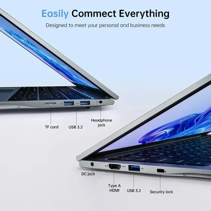 Xiaman 2026 NEW Intel 17.3" Laptop Computer intel Pentium 6500Y Notebook Computer 16GB RAM 1TB 2TB SSD 1920*1080P Windows 11 Fingerprint Office Laptops Notebook Computer PC