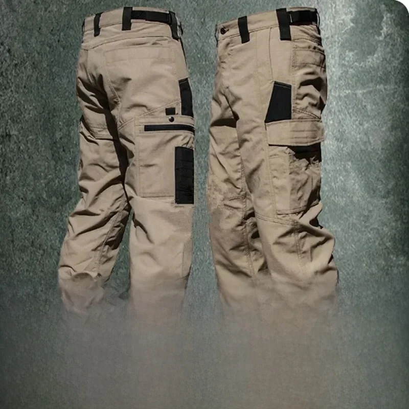 Slijtvaste werkbroek Man Rechte cargobroek met meerdere zakken Outdoor jogging tactische broek Lente herfst casual broek - afbeelding 2