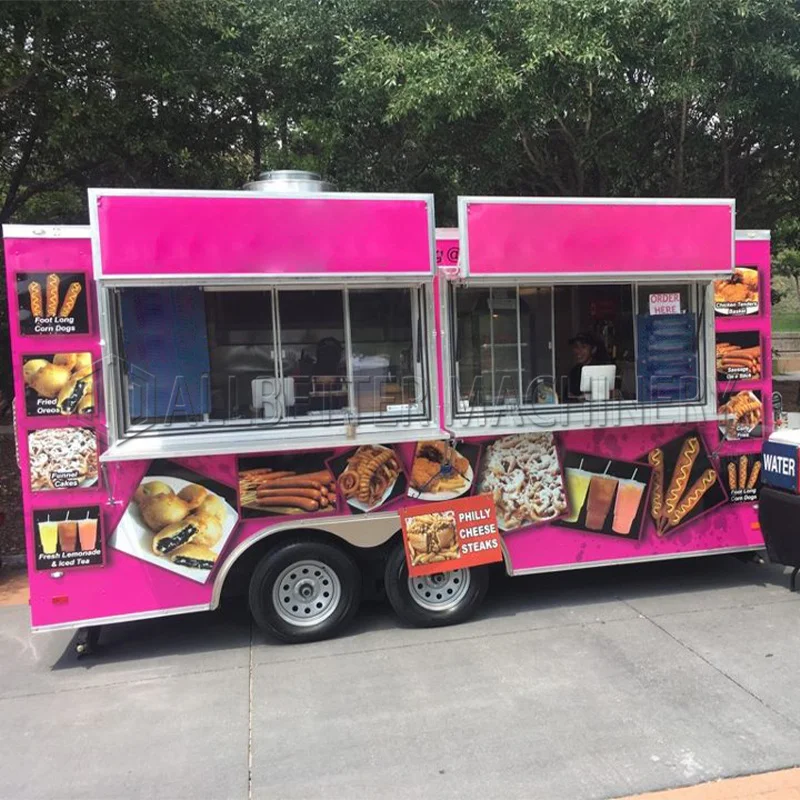 

Allbetter Fully Equipment Mobile Food Truck New Design Fast Crepe Hot Dog Food Carts CE Concession Mobile Kitchen Food Trailer