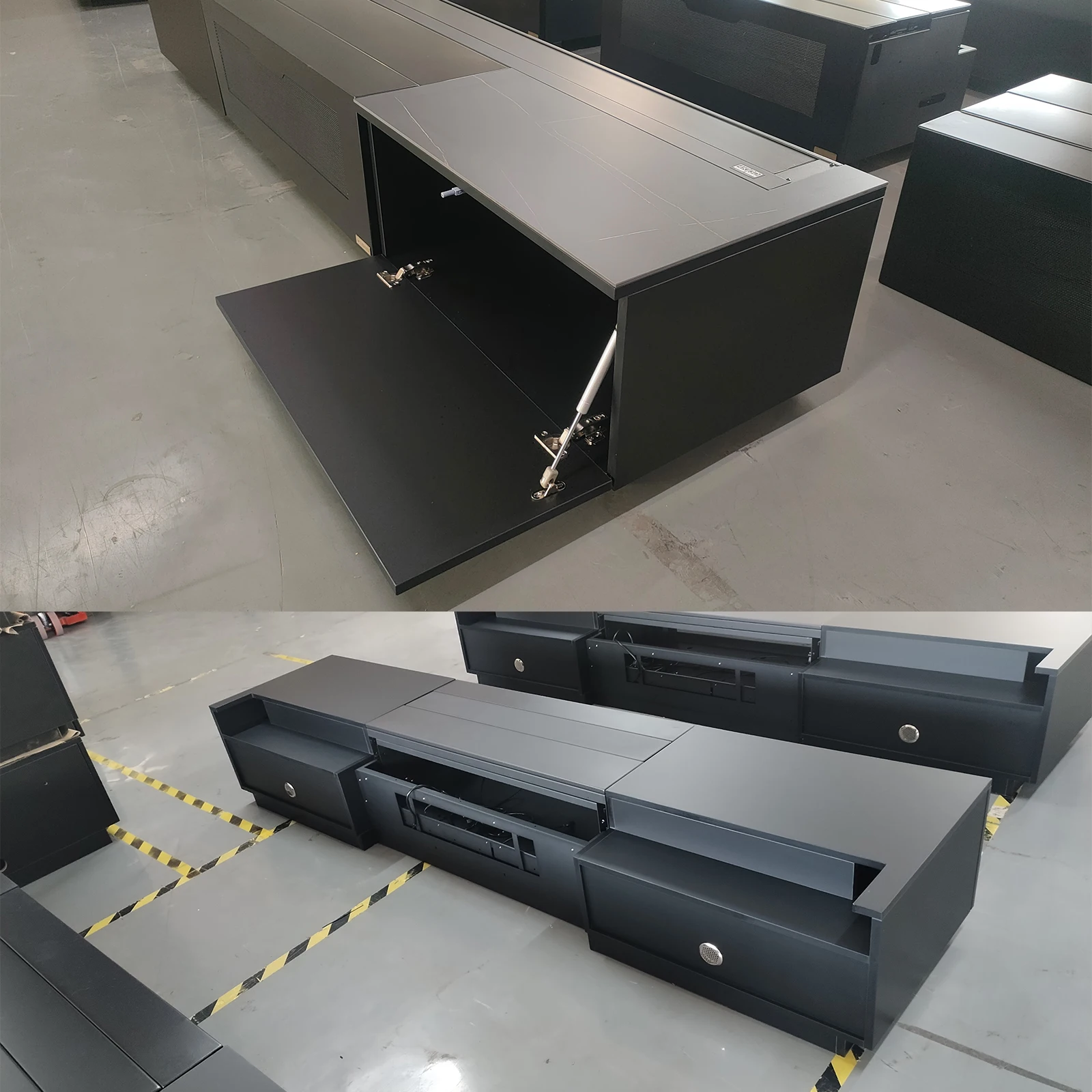 Customized Laser TV Cabinet 100 Inch 4K UST Projector Cabinet for Floor Rising Projector Screen Tv stands Living Room Furniture