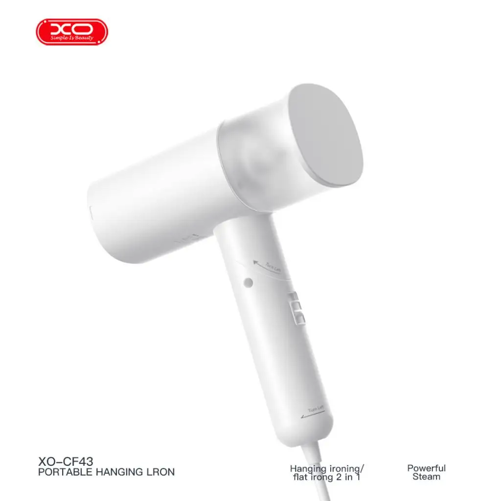 Plancha de Vapor Vertical de Mano XO-CF43 de 1300W Calentamiento Rapido en 20 Segundos Plancha Portatil para Ropa con Deposito de 150ml Suela de Acero Inoxidable para Planchado Horizontal y Vertical Diseño Ligero para Viajes y Hogar Blanco