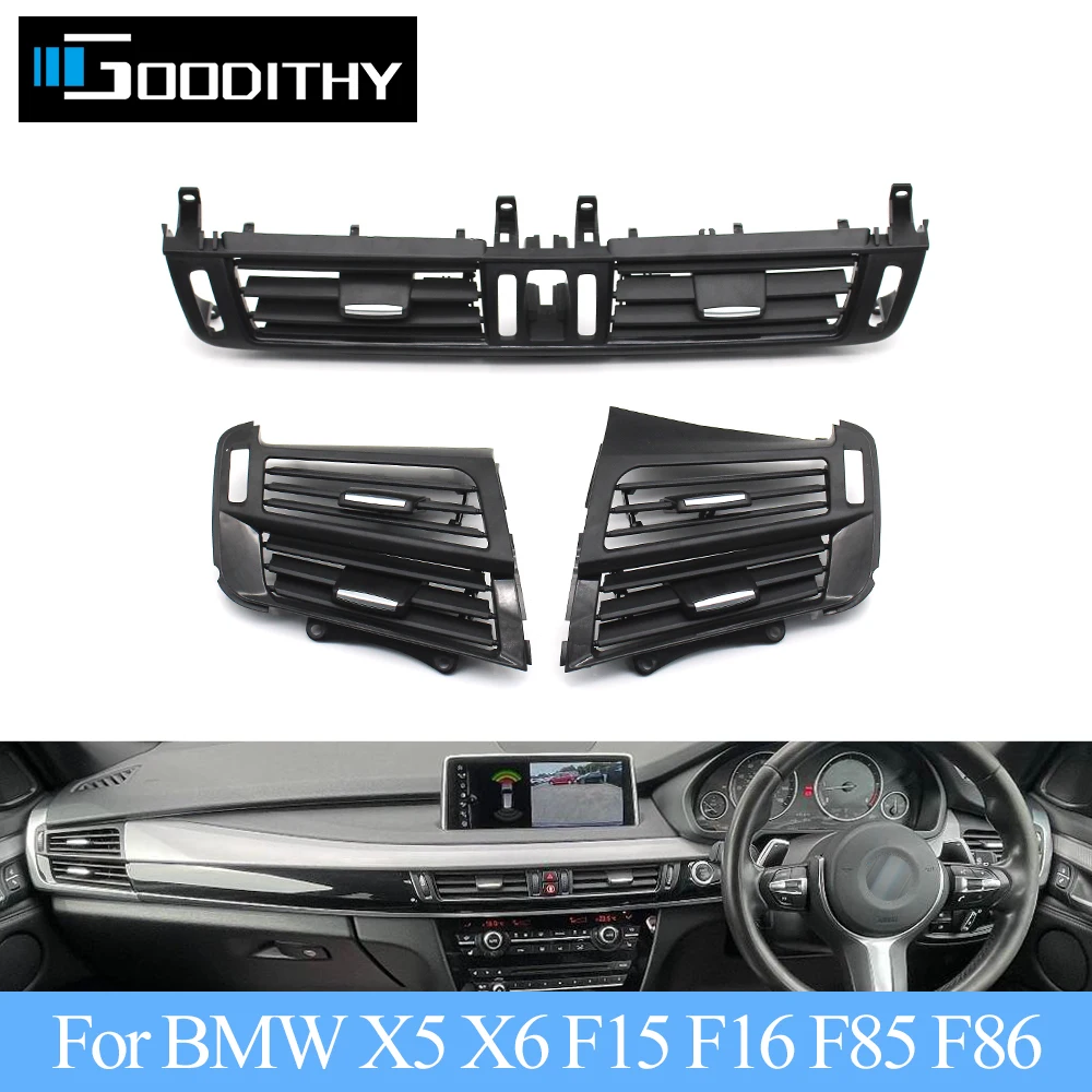 

RHD Car Front Left Right Middle Air Conditioner AC Vent Grille Outlet Panel Cover Trim For BMW X5 X6 F15 F16 F85 F86 2014-2018