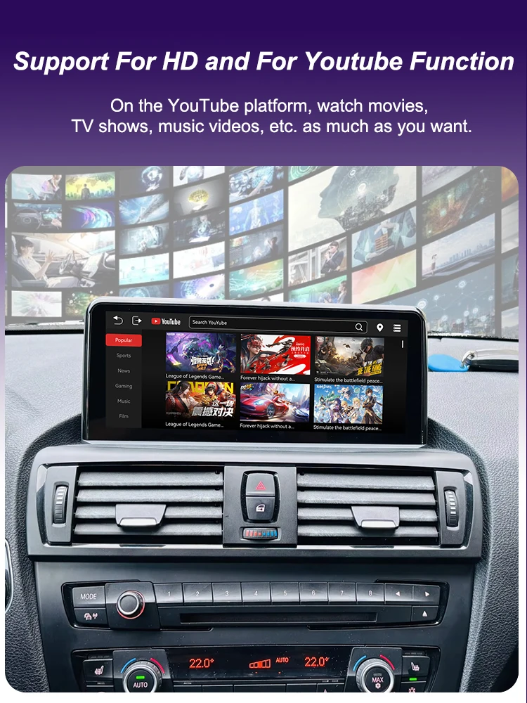 AUTOTOP 10,25" Wireless CarPlay Android Auto Youtube Radio für BMW 1/2 Serie F20 F21 F23 2013-2017 NBT System Airplay Mirroring – Detail 1
