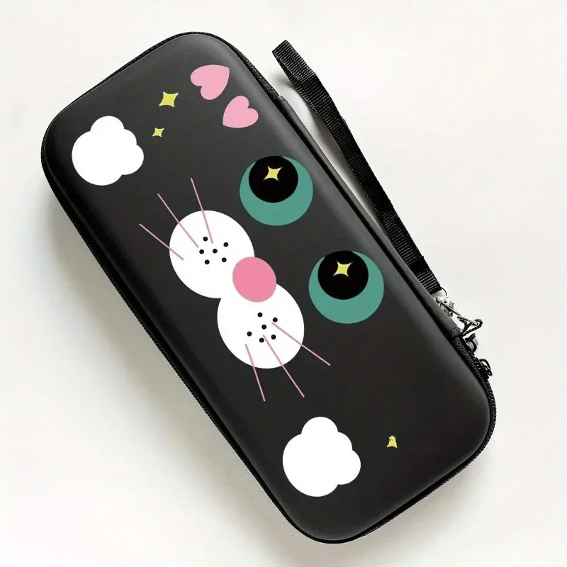 Sac de rangement de chat à grand visage de dessin animé pour Nintendo Switch Lite, étui de Protection de voyage Portable, sac de rangement pour contrôleur de jeu Lite