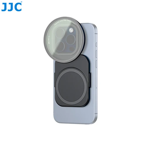 Jjc 67mm adaptador de filtro de lente de telefone magnético montagem para iphone 17 pro max 16 15 14 pro max anel de filtro de lente com montagem de sapata fria
