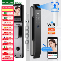 RAYKUBE DF14 Tuya WiFi 3D Face Recognition Digital Fingerprint Lock With Two-way Audio WiFi Camera Video Call APP Remote Unlock