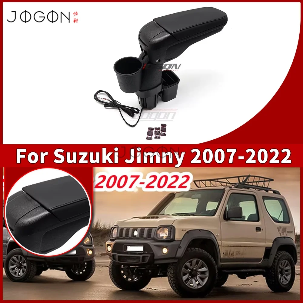 

For Suzuki Jimny Sierra 2007-2022Car Central Armrest Box Punch-Free Central Console Armrest Box Storage Box Interior Accessory