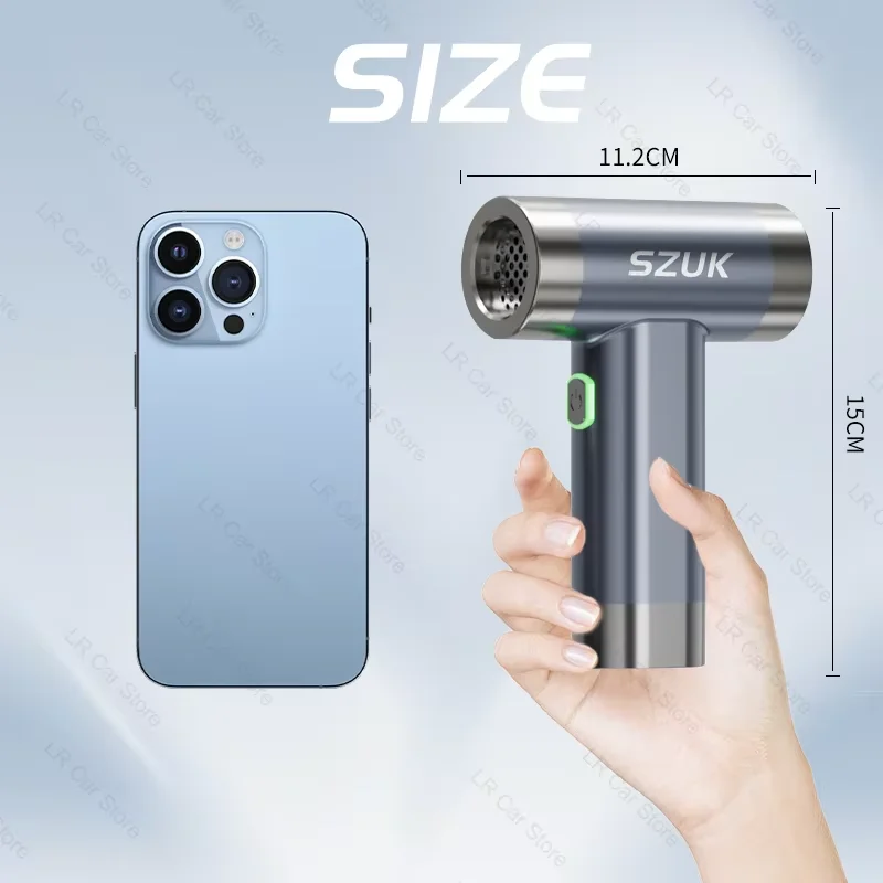 SZUK Mini Turbo Fan Electric Blower Pet Hair Cleaner Multipurpose Powerful Car Vacuum Cleaner for Car Computer Home and Outdoor