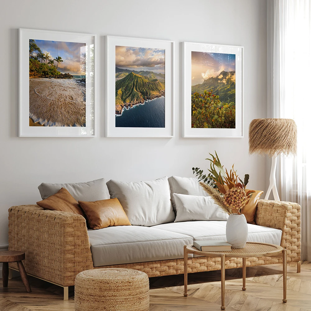 Maui Beach Canvas Painting Hawaii Oahu and Kauai Sunset Photo Poster And Print Wall Art Coastal Picture For Room Home Decoration