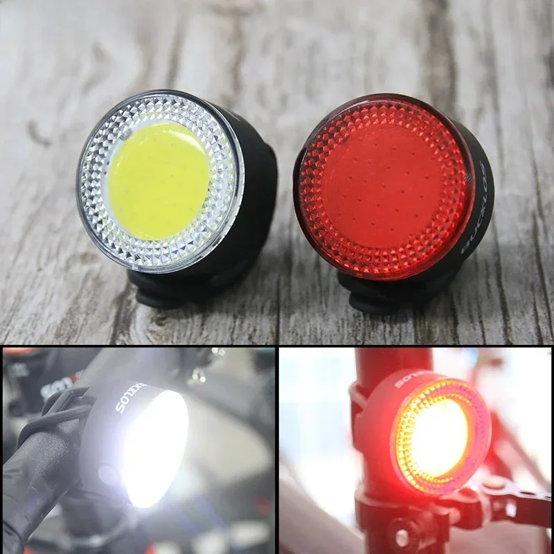 AliExpress BUCKLOS Bicycle COB Tail Light Type-C Rechargeable Bike Headlight Bright Lamp Beads Rainproof MTB Cycling Front Rear Lighting