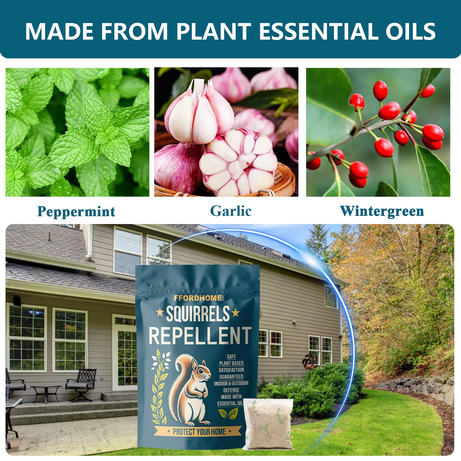 Outdoor Squirrel Repellent, Attic Squirrel Deterrent, Chipmunk Repellent, Squirrel Repeller, Garden Chipmunk Deterrent, Squirrel Repellent, Keep Squirrels Out of Garage - 9Pack