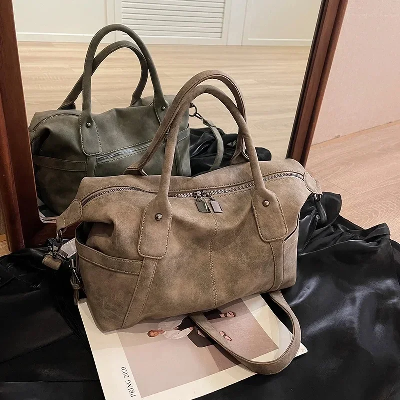 Retro Design PU Skórzane torby na ramię dla kobiet 2025 NOWOŚĆ Koreańska moda Duża torba pod pachę Kobiece torby crossbody Torebki bolso sacs — zdjęcie 2