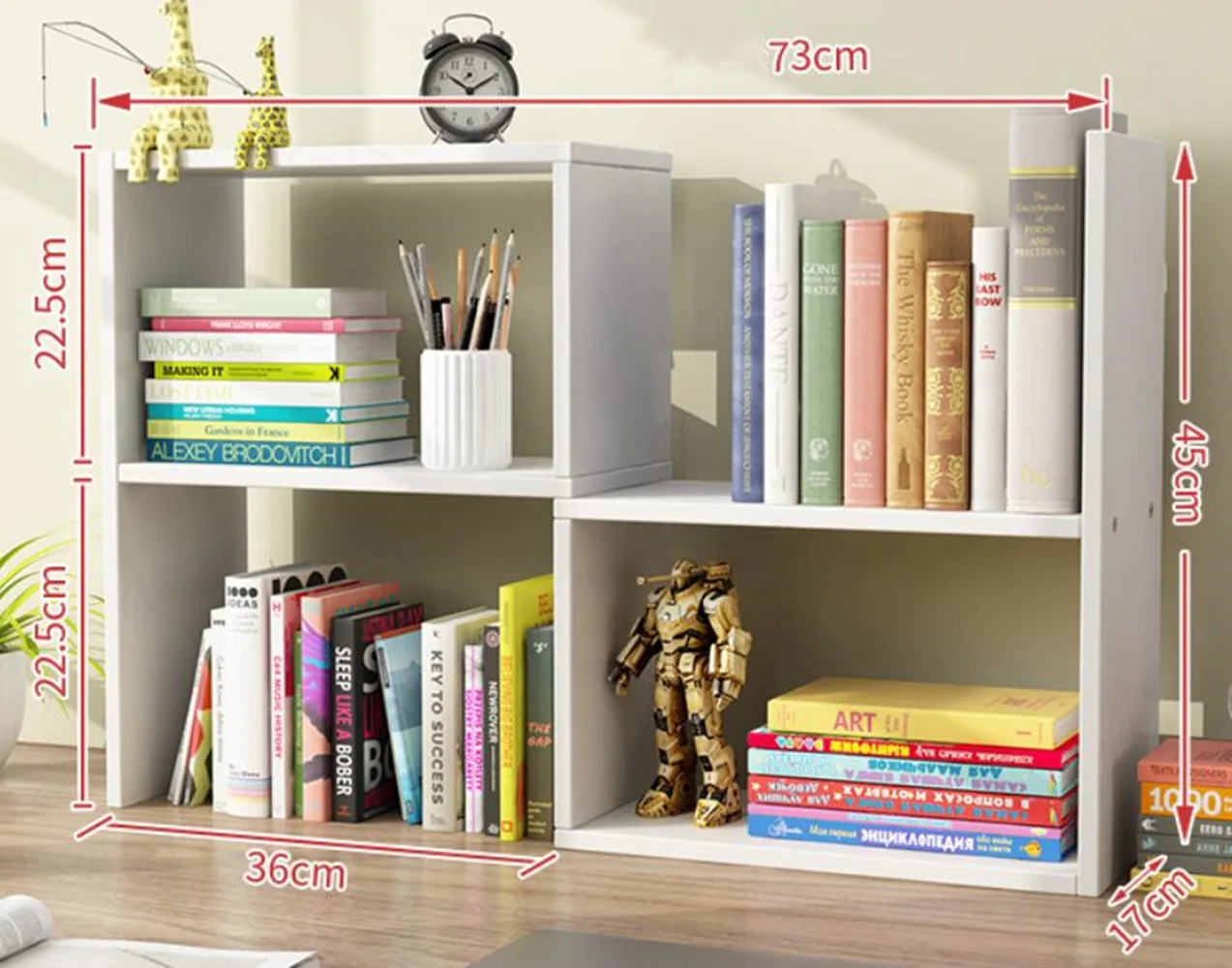 Estantería pequeña de escritorio MESA para habitación, mueble de almacenamiento de CD, soporte de libros económico Simple, organizador de libros almacenamiento para niños, para revistas, muebles modulares