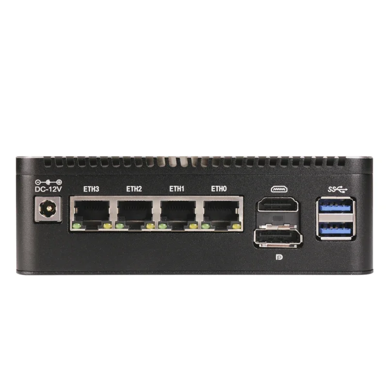 Pas cher 12e Isabel Intel N100 2.5G Routeur Doux 4x i226-V LAN 1 * COM RJ45 Fanless Mini PC Pare-enquêter Ordinateur Type-C trône fouet PVE ESXi