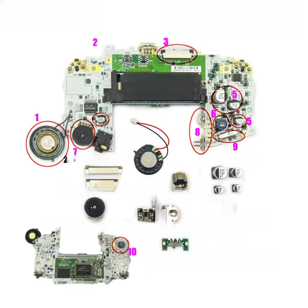 Accessoires de maintenance pour GBA, 1 pièce, pour console de jeu LCD, puzzles à insérer, InEventSpeaker, alimentation, interrupteur de volume