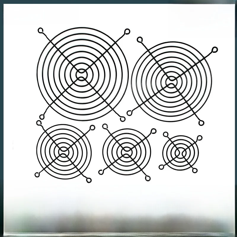 2 pièces 60mm 80mm 90mm 92mm 120mm 140mm grilles de ventilateur maille métallique protège-doigts filet de protection ventilateur gril coque d'ordinateur ventilateur gril