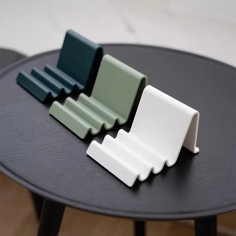 Support de téléphone en forme de vague avec angle réglable, support de bureau, tablette, livres électroniques, regarder des drames de la télévision, apprendre