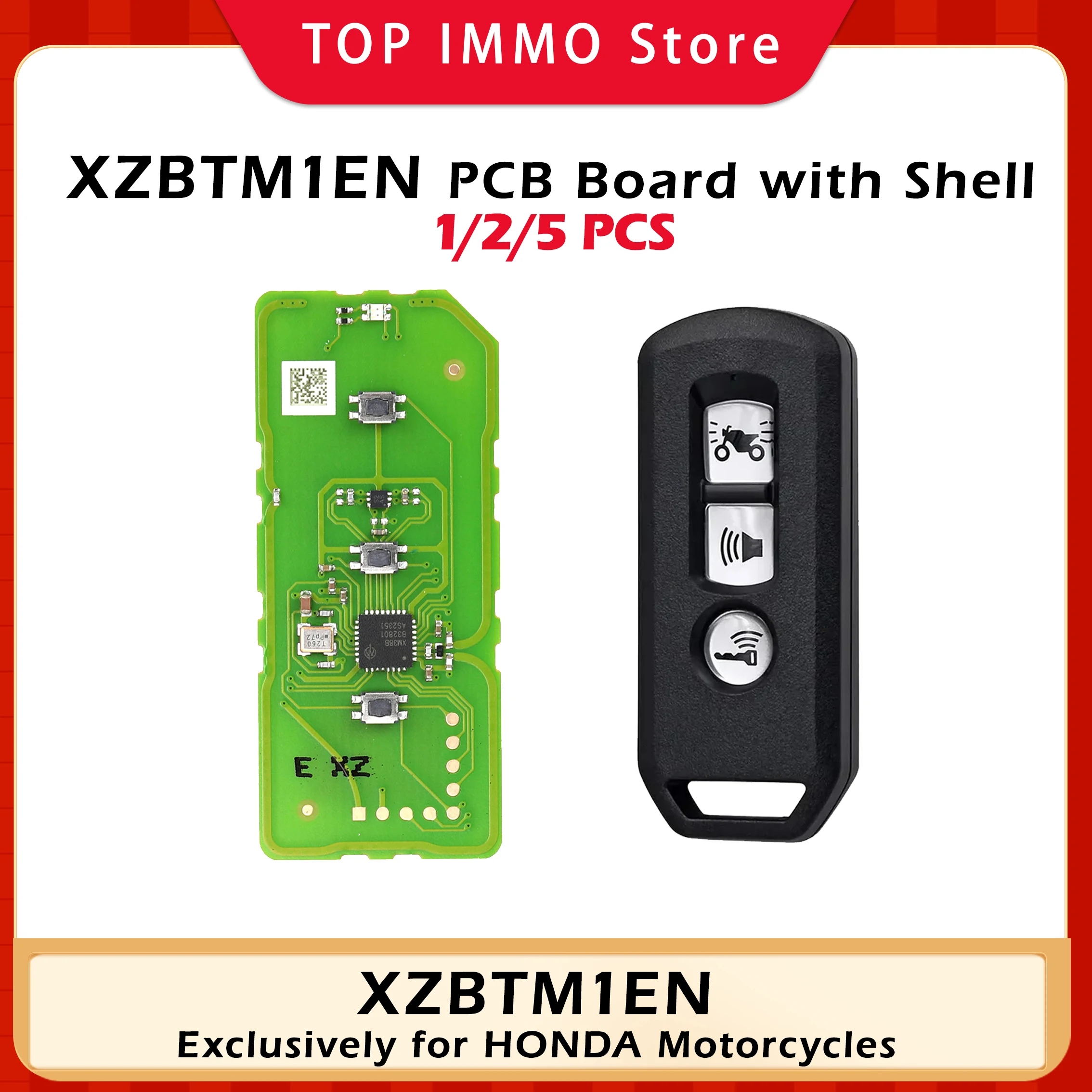 

Xhorse VVDI XZBTM1EN Special PCB Remote Key with Shell Regenerate and Reuse for VVDI2/Mini Key Tool/Key Tool Max Pro 1/2/5pcs