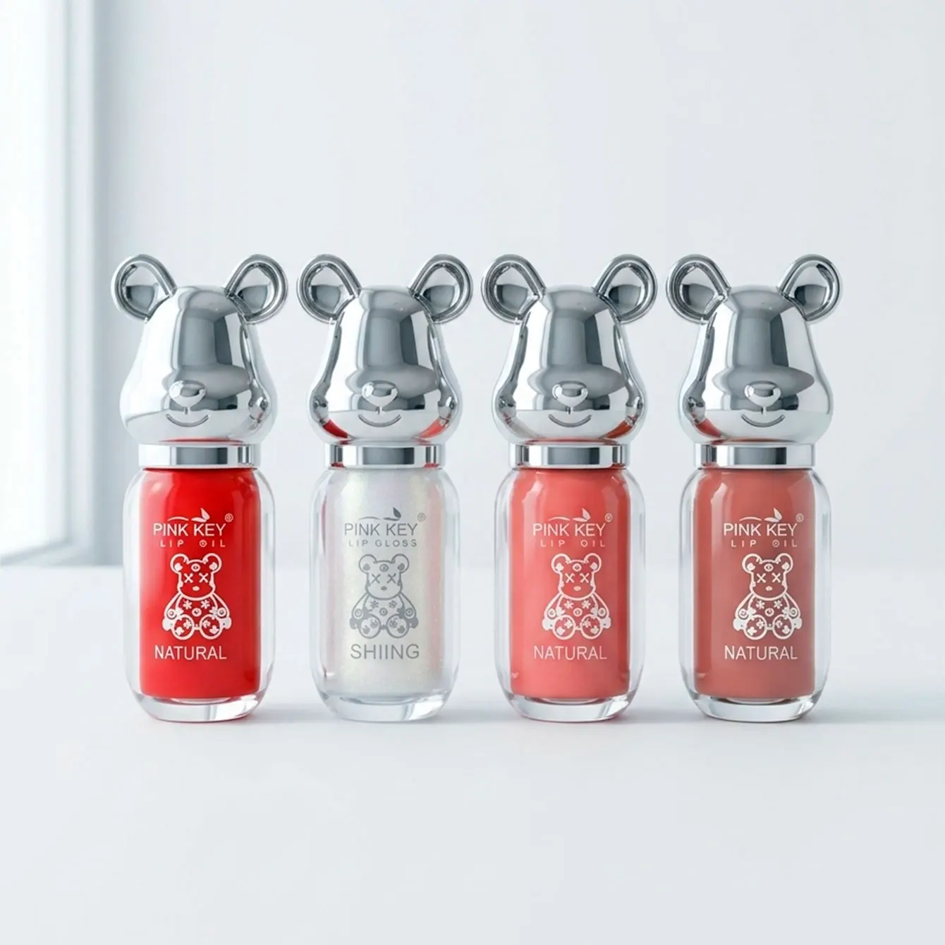 Colección Osito Gloss para Labios con Destellos Shimmer de Larga Duración para Maquillaje de Noche - Para Amantes del Brillo