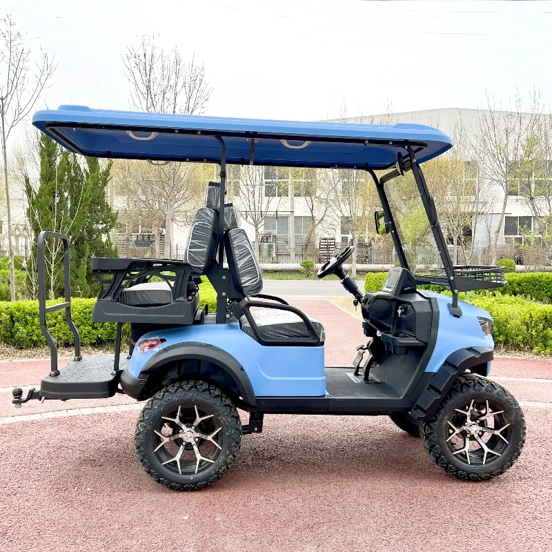 

4 wheel lift electric golf cart 4 6 8 seat off-road kart super long battery life 14 inch 72V golf cart