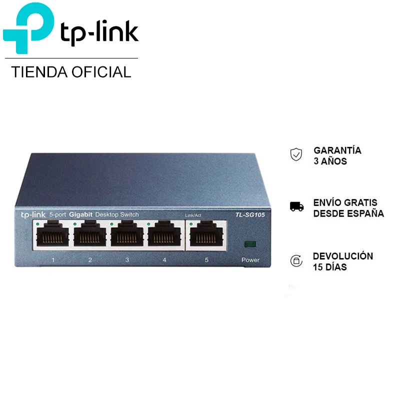 TP-LINK TL-SG105 ethernet Switch Desktop 5 ports ethernet 10/100/1000Mbps IGMP snooping super heat dissipation QoS TP Link switch