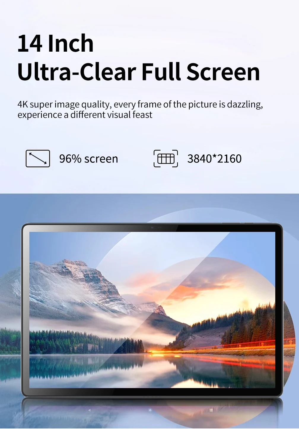 5G 2025 Global Version Tablet 14 Inch 4096×2160 HD 20G Ram 1TB Rom 12900mAh  Android 13.0 Wifi Dual SIM Card Network Full screen