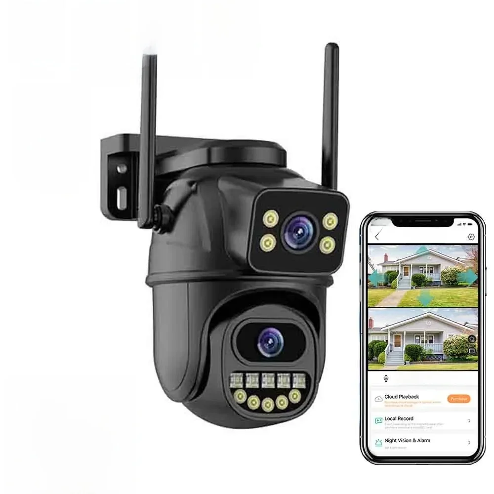 4K 8MP WiFi Bewakingscamera Dual Lens 4X Digitale Zoom AI Menselijke detectie ONVIF Outdoor Beveiliging PTZ IP-camera's - afbeelding 2