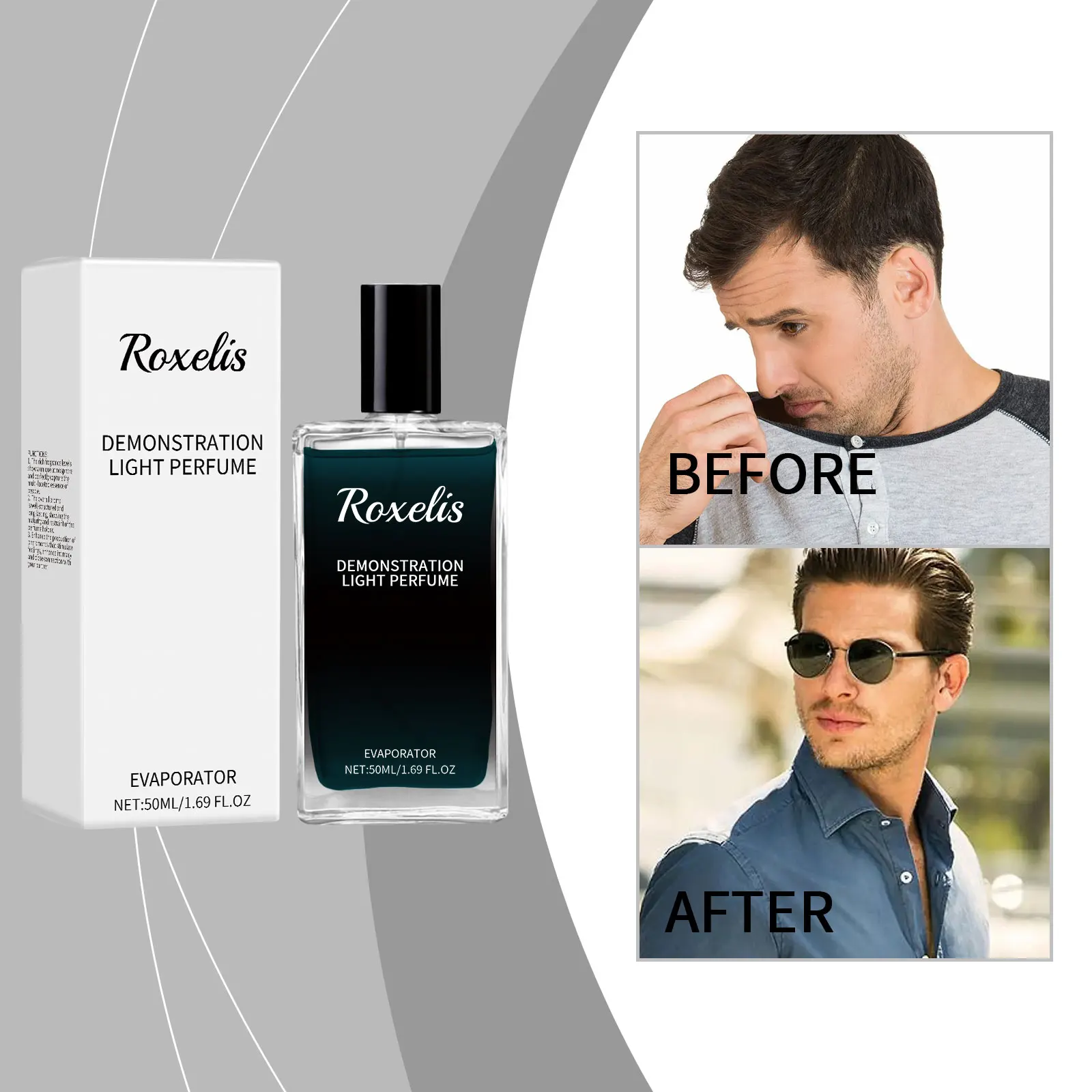 Roxelis Men's Gulong Saliva Perfume Leave Fragrance on the Wrist Behind Ear Lasting Fragrance, Male Charm, Fresh Eau De Toilette