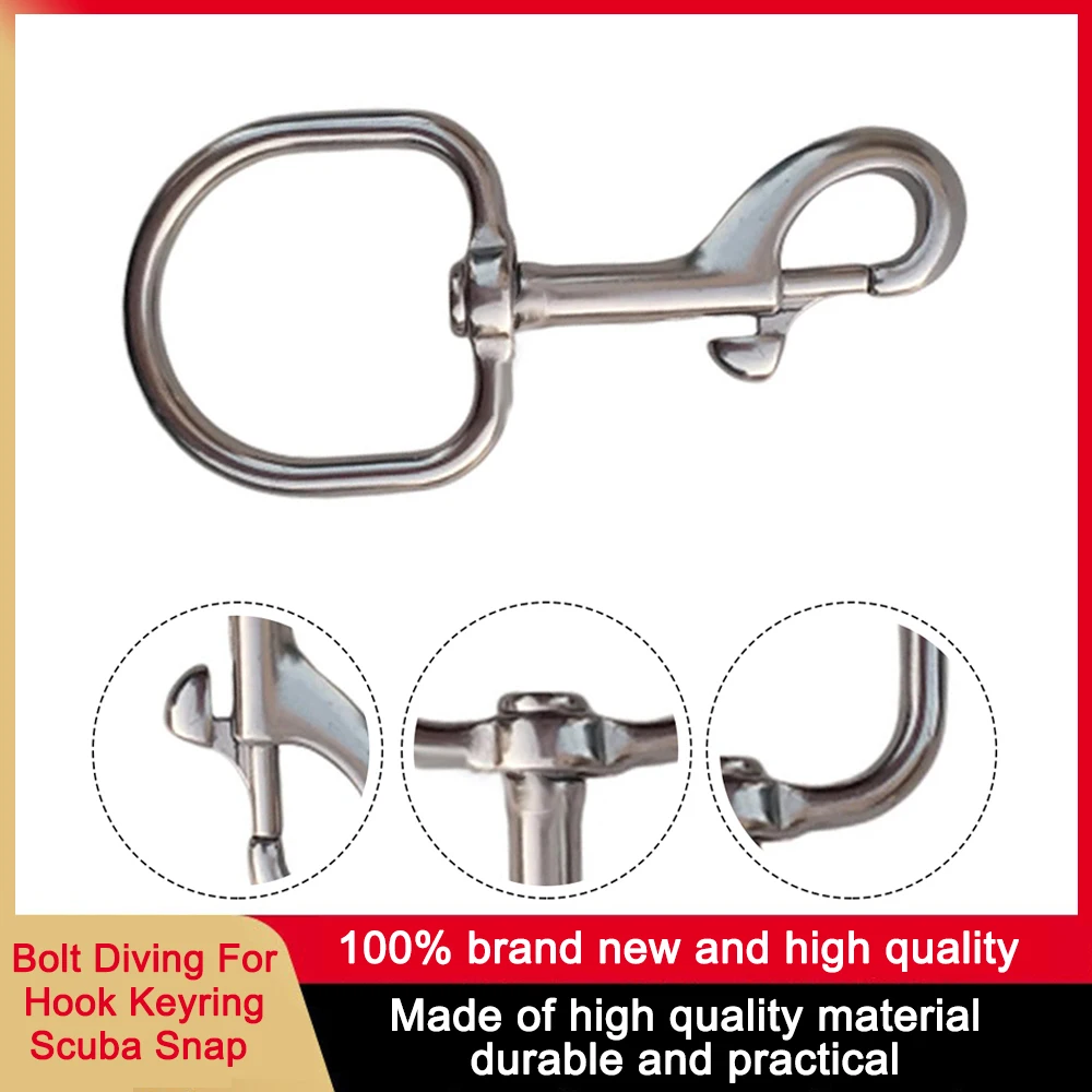 Bolt Diving For Hook Keyring Scuba Snap 316 Stainless Steel Clasps Hook Swivel Durable Newest 103*45mm