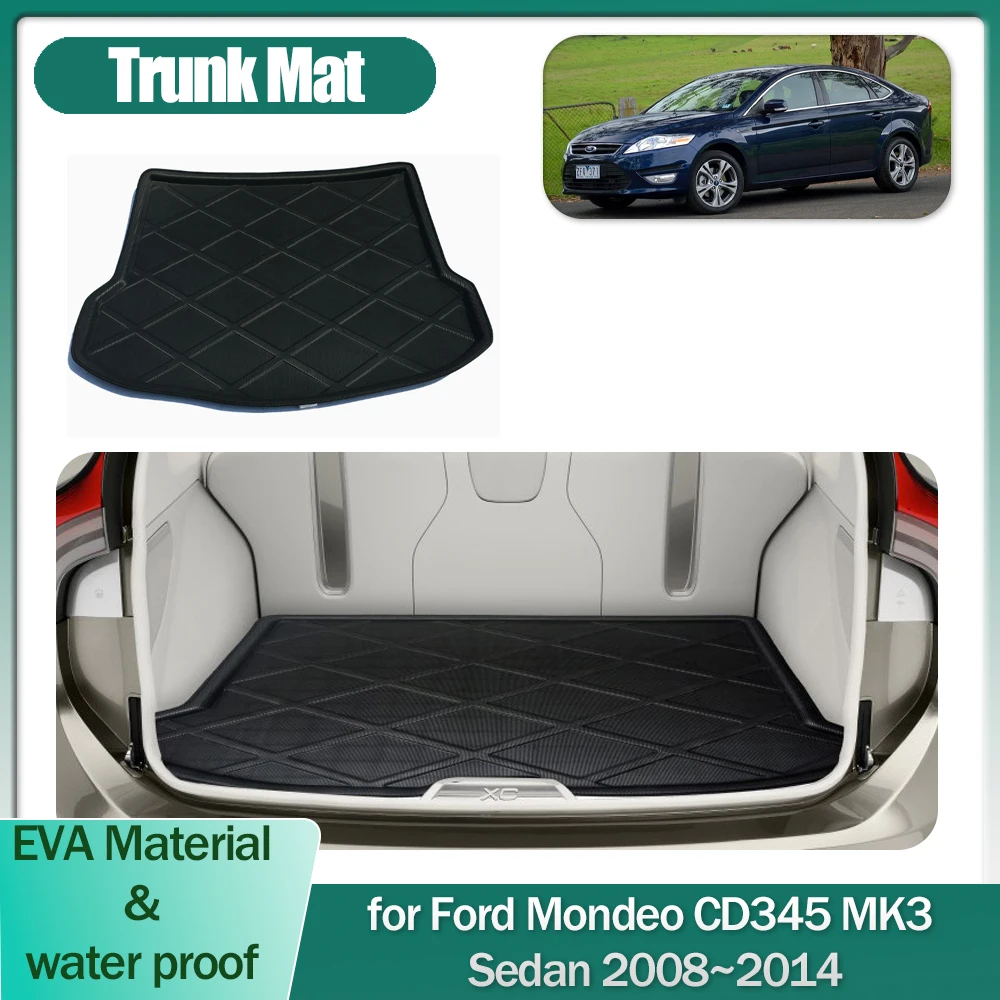 

Car Trunk Mat for Ford Mondeo CD345 MK3 Sedan 2008~2014 Luggage Boot Liner Cargo Floor Carpet Waterproof Cover Tray Accessories