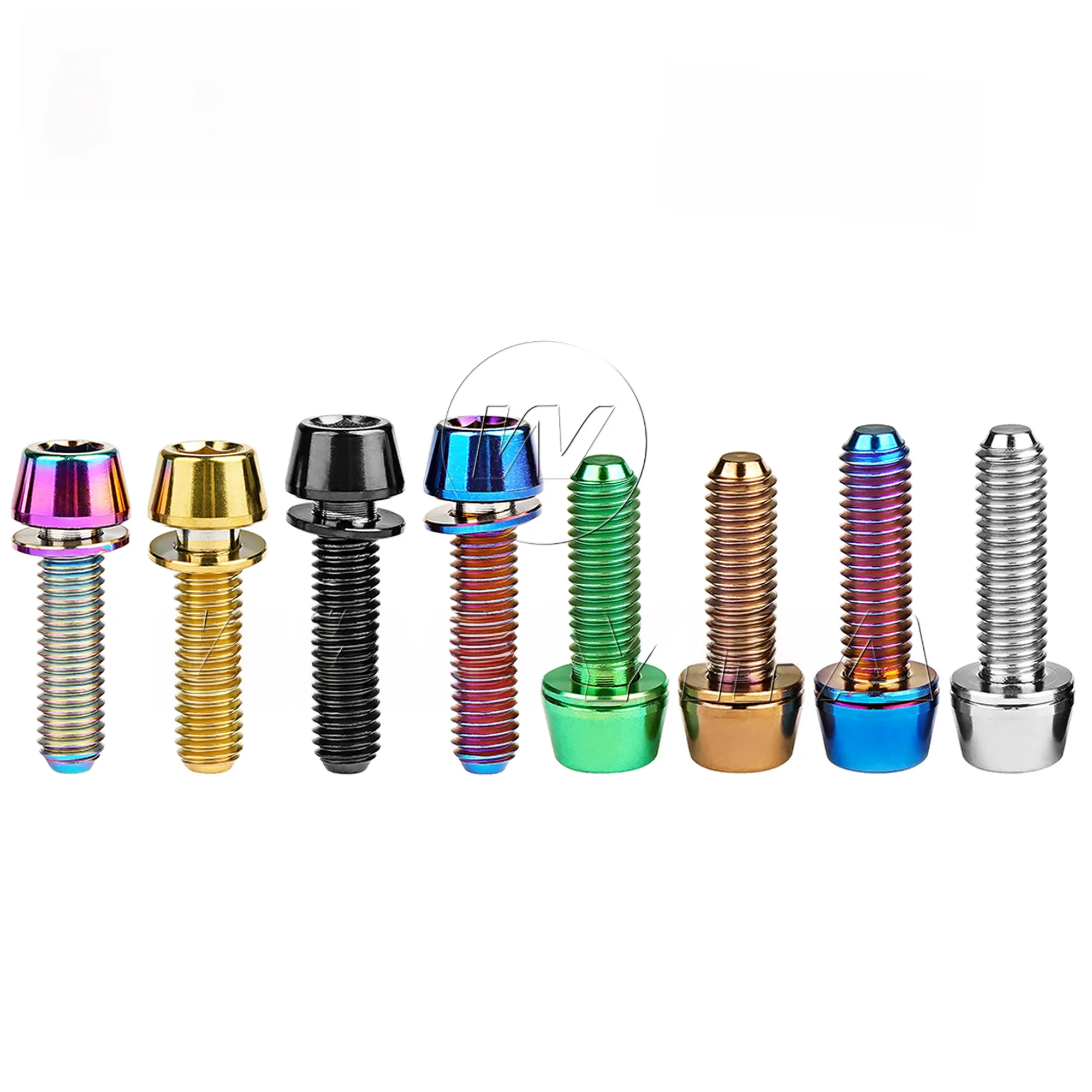 AliExpress Wanyifa Titanium Bolts M5M6x16 18 20 25mm Bike Stem Bolts Taper Head with Washers for MTB Mountain Road 6pcs/lot